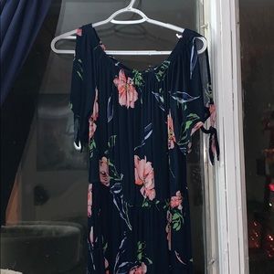 Blue floral jumpsuit